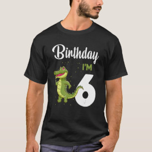 Alligator Birthday 6 Year Old Rabbit Kids Girls B T-Shirt