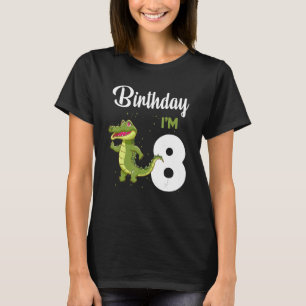 Alligator Birthday 8 Year Old Rabbit Kids Girls B T-Shirt