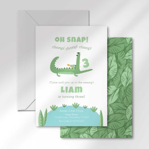 Alligator Birthday Invitation