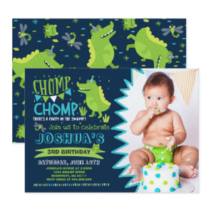 Alligator Birthday Invitation Crocodile Party