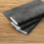 Alligator Black Faux Leather Fabric