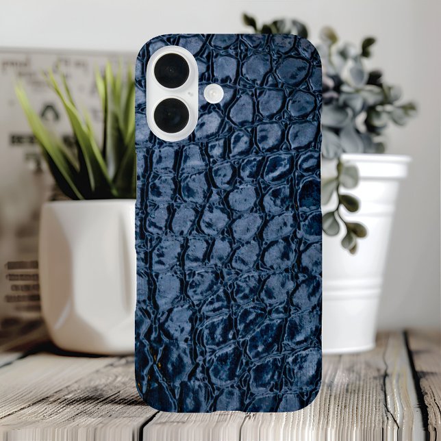 Alligator Blue Faux Leather Case-Mate iPhone Case (Creator Uploaded)