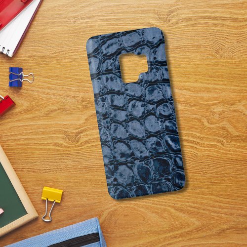 Alligator Blue Faux Leather Case_Mate Samsung Galaxy S9 Case