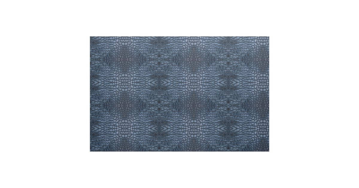 Alligator Blue Faux Leather Fabric | Zazzle