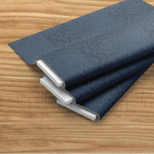 Alligator Blue Faux Leather Fabric