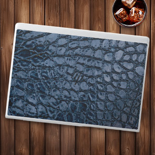 Alligator Blue Faux Leather HP Laptop Skin