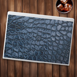 Alligator Blue Faux Leather HP Laptop Skin