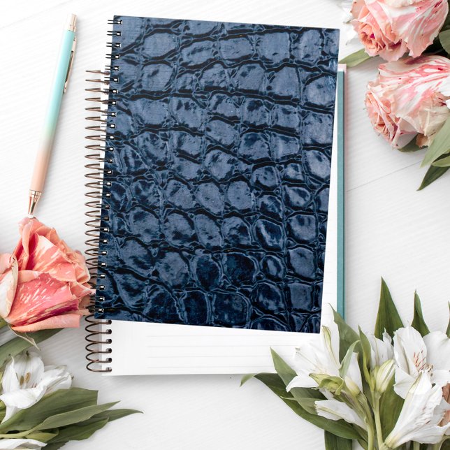 Alligator Blue Faux Leather Notebook (Creator Uploaded)