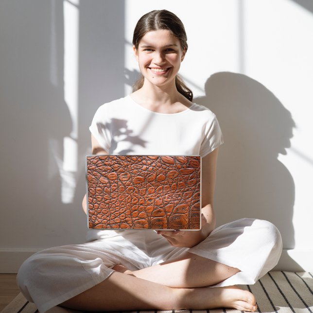 Alligator Brown Faux Leather HP Laptop Skin (Creator Uploaded)
