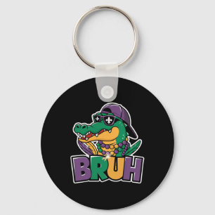 Alligator Bruh Mardi Gras Costume Carnival Teens  Keychain