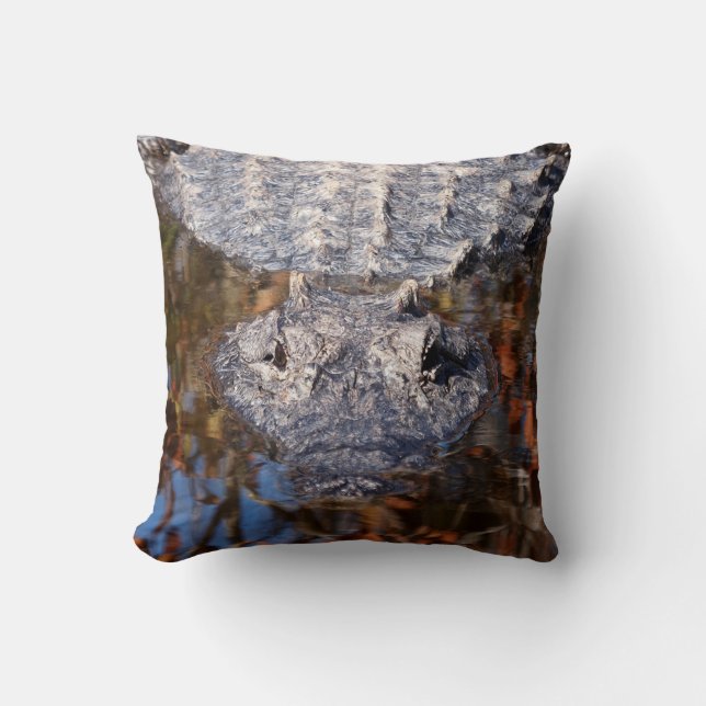 Alligator - Careful! - See Both Sides Throw Pillow (Front)