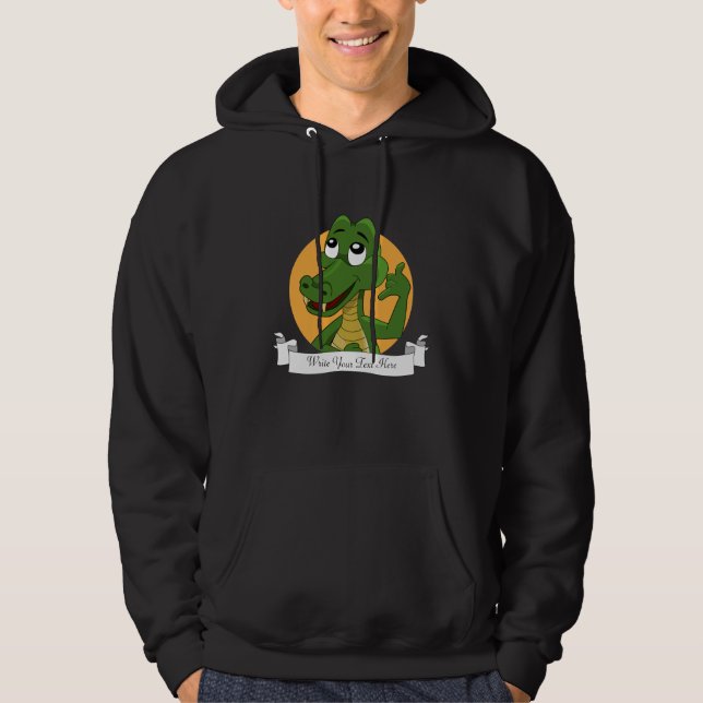 Alligator cartoon hoodie (Front)