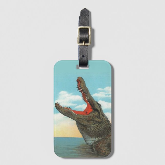 Alligator Chomp Luggage Tag (Front Vertical)