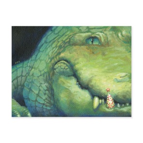 Alligator Christmas Card