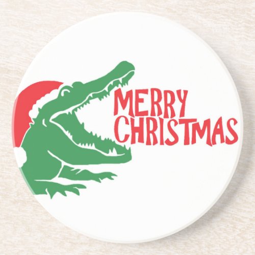 Alligator christmas coaster