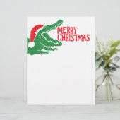 Alligator christmas letterhead (Standing Front)