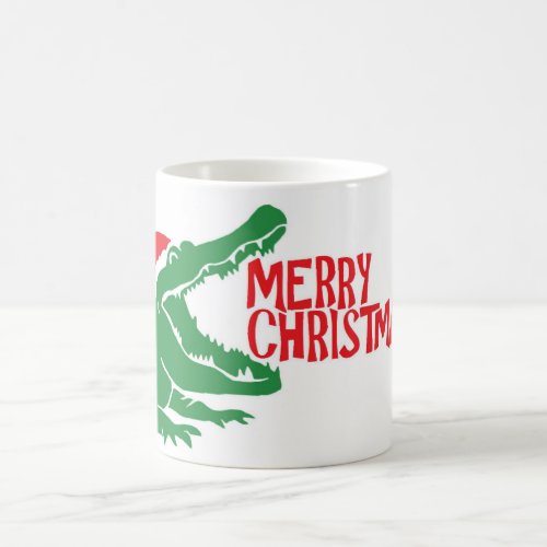 Alligator christmas mug