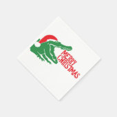 Alligator christmas paper napkins (Corner)