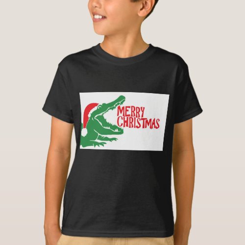 Alligator christmas T_shirt