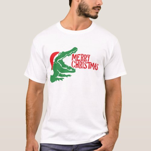 Alligator christmas T_shirt