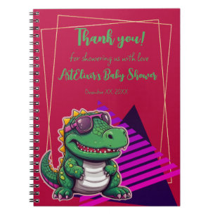 Alligator Cool Kawaii Retro Vibe Baby Shower  Notebook