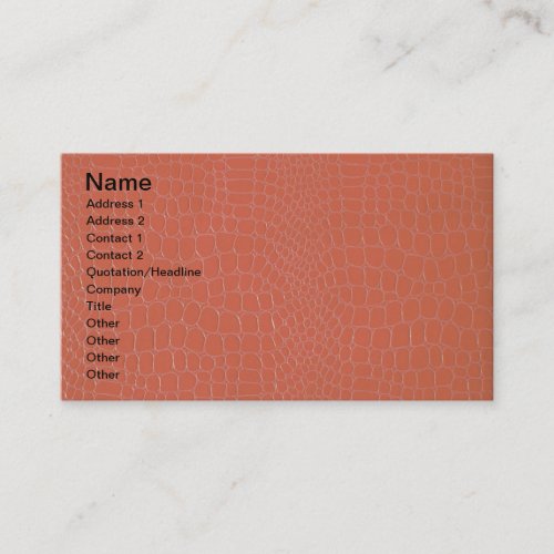 Alligator Coral Business Cards