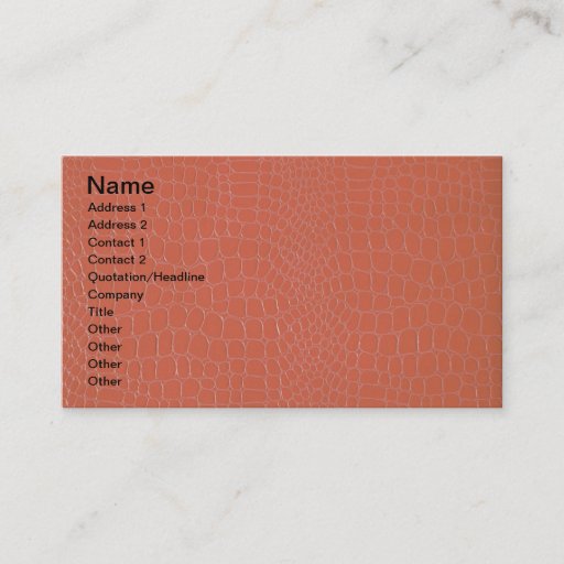 Customizable Alligator Coral Business Cards