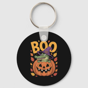 Alligator Costume On Pumpkin Halloween Alligator Keychain