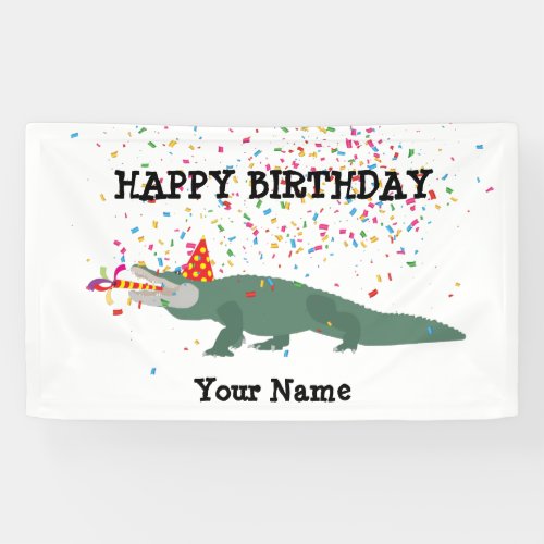 Alligator Crocodile _ Animals Birthday Party Banner