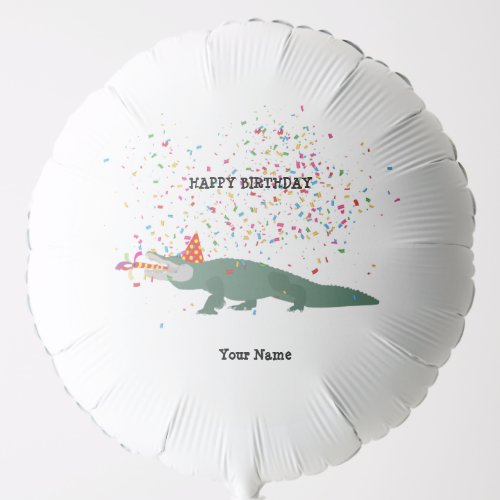 Alligator Crocodile _ Animals Having a Party  Balloon