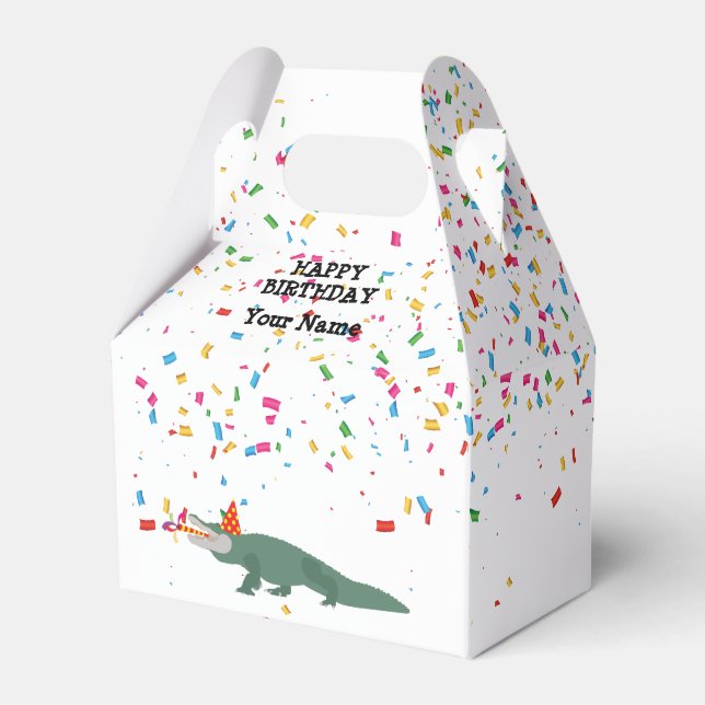 Alligator Crocodile - Animals Having a Party  Favor Boxes (Front Side)