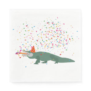 Alligator Crocodile - Animals Having a Party  Napkins