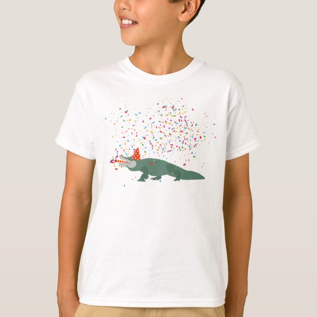 Alligator Crocodile - Animals Having a Party T-Shirt (Front)