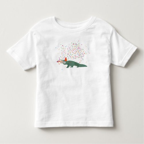 Alligator Crocodile _ Animals Having a Party Toddler T_shirt