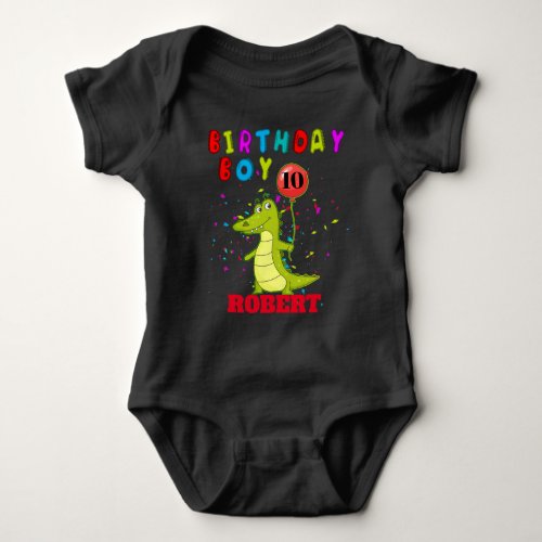 Alligator Crocodile Gator Birthday Party Matching Baby Bodysuit