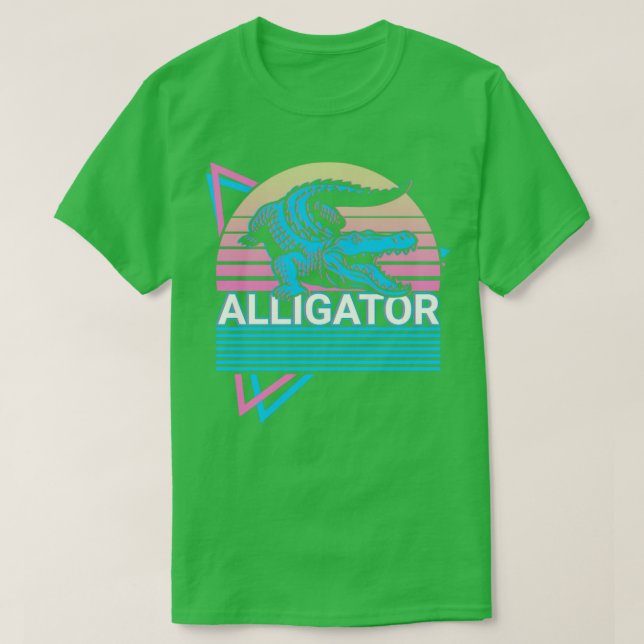 Alligator Crocodile Gator Retro Gift T-Shirt (Design Front)
