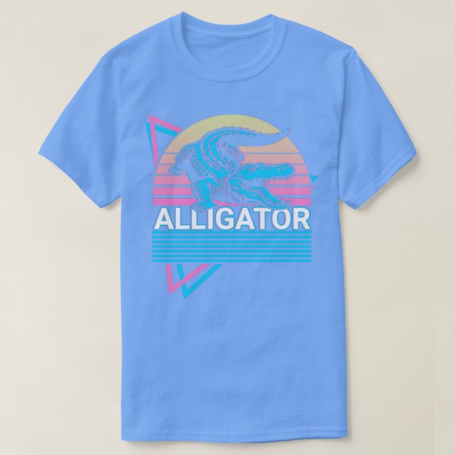 Alligator Crocodile Gator Retro Gift T-Shirt (Design Front)