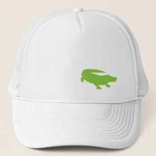 Alligator Crocodile Green Preppy Fun Adult Trucker Hat