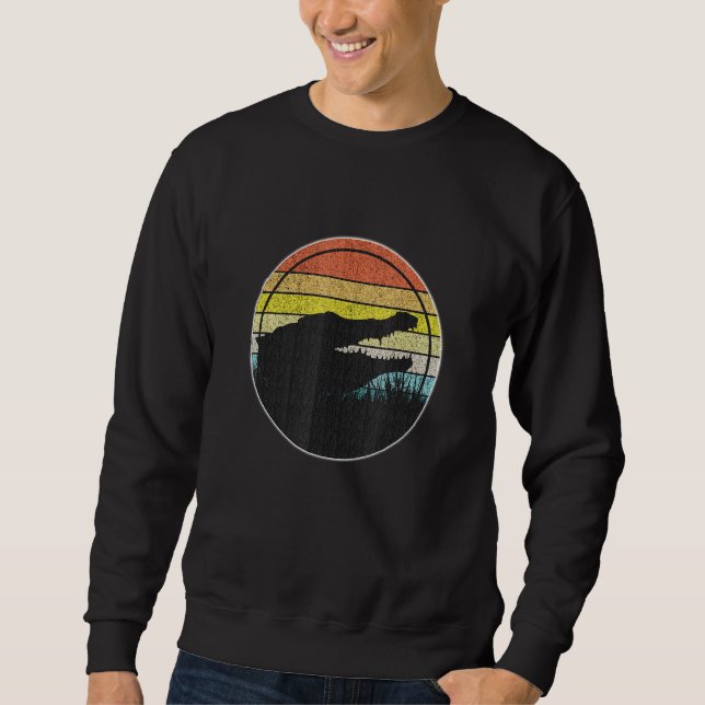 Alligator  Crocodile  Men Women Retro Crocs Gators Sweatshirt (Front)