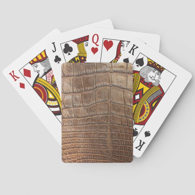 Alligator Crocodile Wild Exotic Animal print Poker Cards (Back)