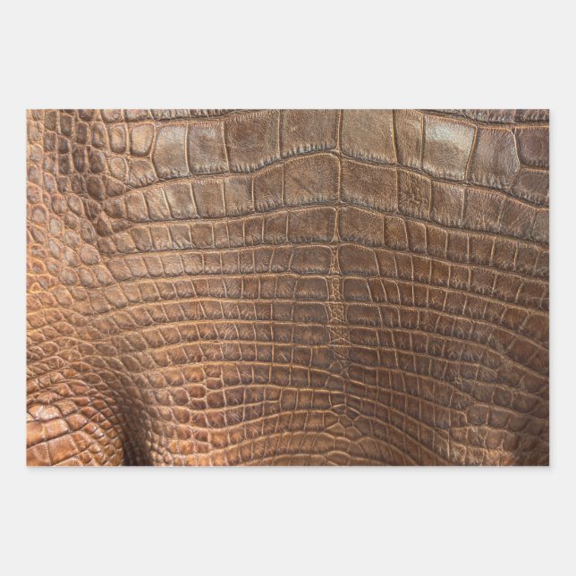 Alligator Crocodile Wild Exotic Animal print Wrapping Paper Sheets (Front 3)