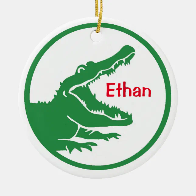 Christmas alligator lawn ornament