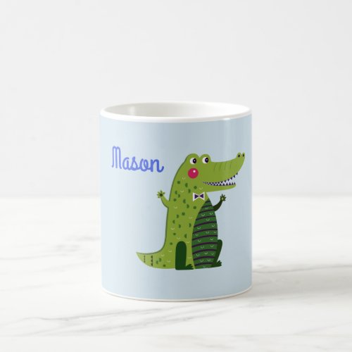 Alligator Cute Custom Name Coffee Mug
