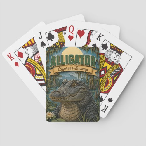 Alligator Cypress Swamp POPCUT Poker Cards