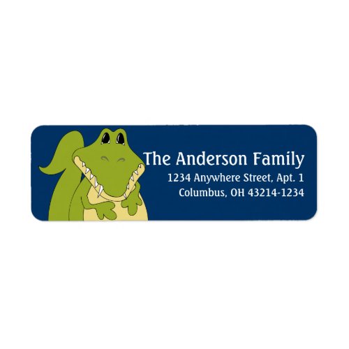 Alligator d1 Animal Return Address Labels