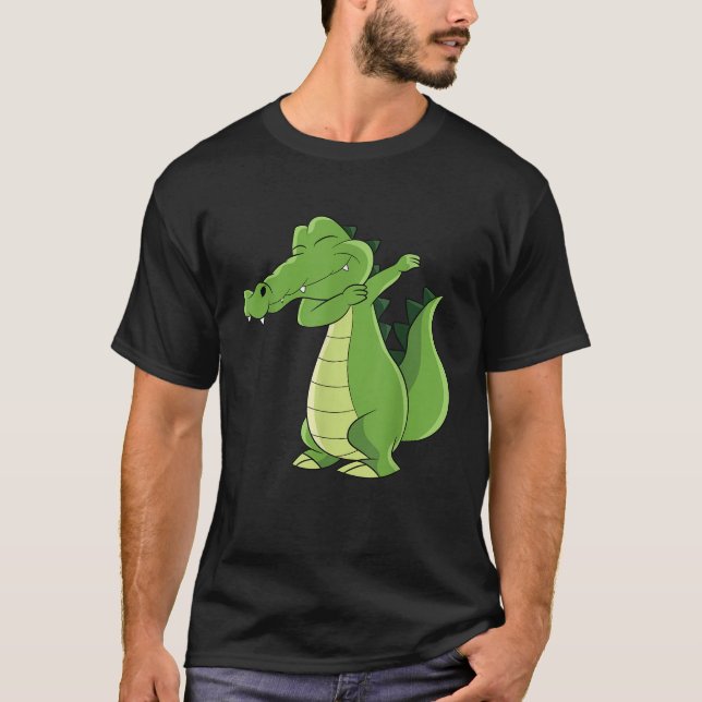 Alligator Dabbing Crocodile Dabbing Alligator T-Shirt (Front)