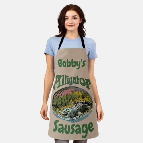 Alligator Design edit  add text Apron