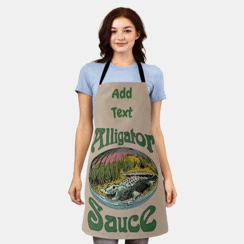 Alligator Design edit  add text Apron