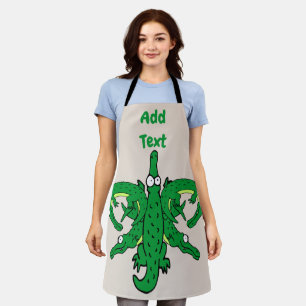 Alligator Design edit & add text, Apron