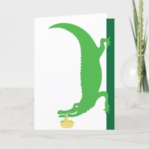 Alligator Easter Card